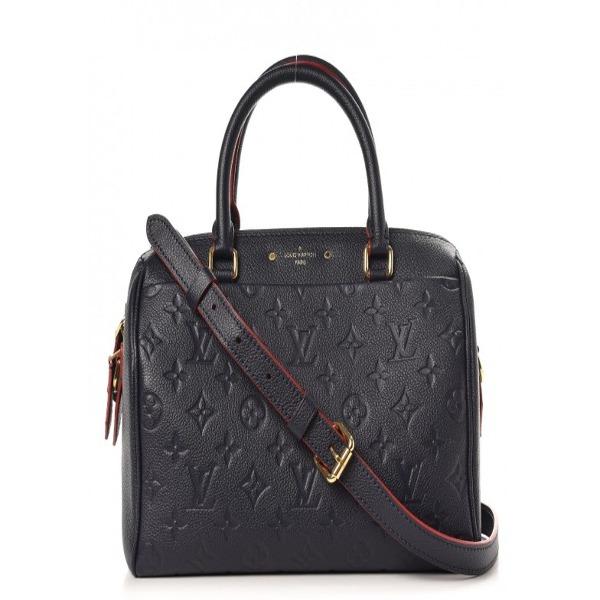 LV Speedy Bandouliere 25 Monogram Empreinte Leather Marine Rouge