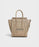 Celine Micro Luggage Handbag In Drummed Calfskin Dune