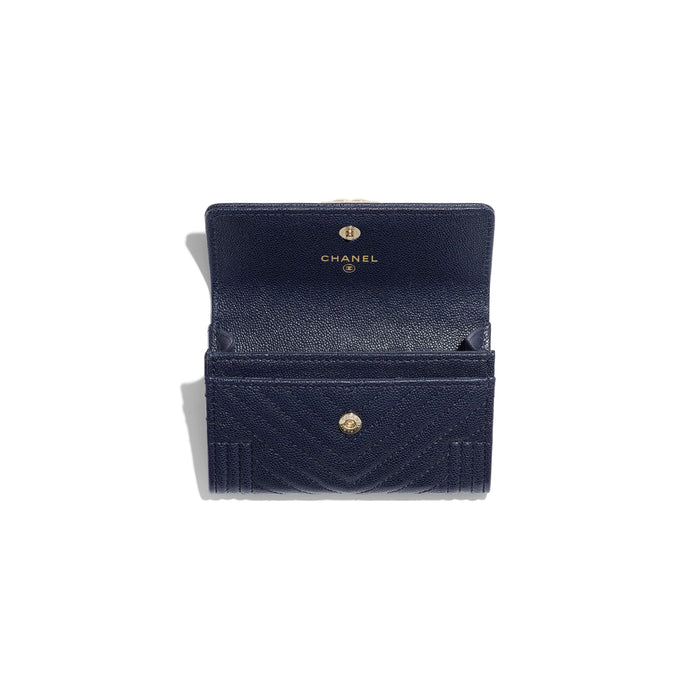 Chanel Boy Chanel Flap Card Holder Black