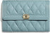 Chanel Le Boy Wallet On Chain – WOC Gold-Tone Metal Blue