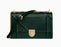 Diorama Green-Toned Metallic Calfskin Flap Bag