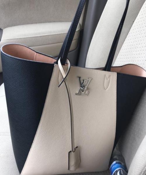 LV Lockme Cabas Bag Vanilla Noir