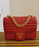 Prada Diagramme Medium Leather Bag Red