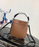Prada Margit Leather Shoulder Bag Brown