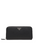 Prada Large Saffiano Leather Wallet Black Silver Hardware