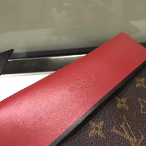 LV Pochette Tuileries Monogram Coated Canvas Red