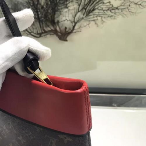 LV Pochette Tuileries Monogram Coated Canvas Red