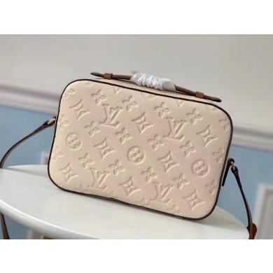 LV Saintonge Monogram Empreinte Leather Creme Caramel