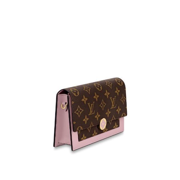 LV Flore Chain Wallet Rose Ballerine