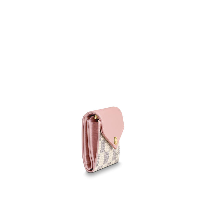 LV Zoé Wallet Damier Azur Eau de Rose Pink