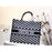 Dior Book Tote Bag In Black And White Checkered Canvas