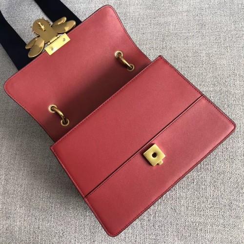 Gucci Queen Margaret Leather Bag Red