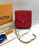 LV Pochette Felicie Bag Monogram Leather Cerise