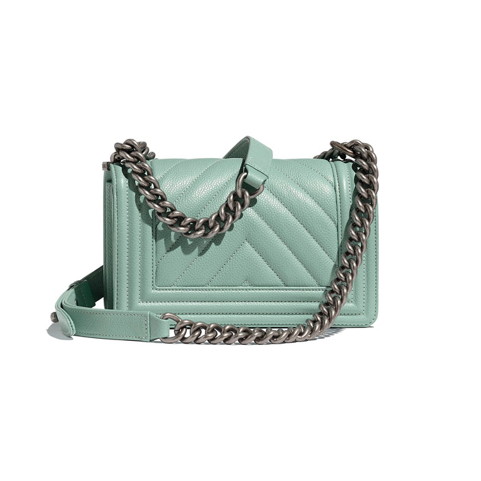 Chanel Boy Medium Handbag blue