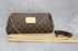 LV Eva Clutch Damier Ebene Canvas